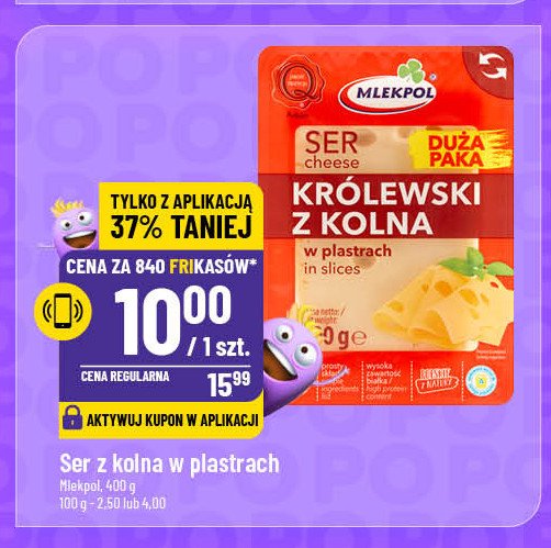 Ser królewski z kolna Mlekpol promocja w POLOmarket