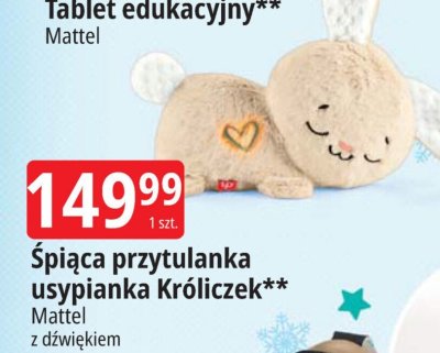 Śpiąca przytulanka usypianka Króliczek Mattel z dźwiękiem promocja w Leclerc