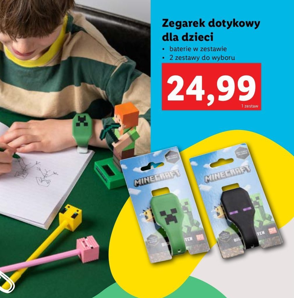 Zegarek dotykowy minecraft promocja