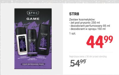 Zestaw kosmetyków GAME żel pod prysznic + dezodorant perfumowany + dezodorant w sprayu  promocja w Rossmann