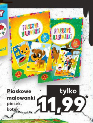Piaskowe malowanki - piesek i kotek Aleksander promocja