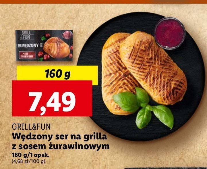 Ser na grilla z sosem żurawinowym Grill and fun promocja