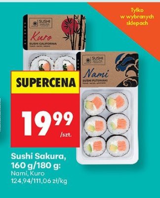 Sushi Sakura, 160 g/180 g: Nami, Kuro promocja w Biedronka