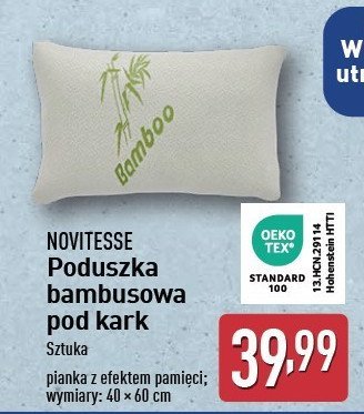 Poduszka bambusowa pod kark 40 x 60 cm Novitesse promocja