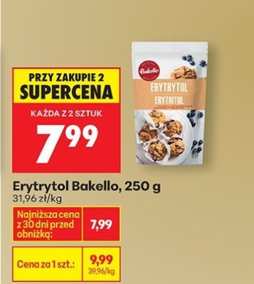 Erytrytol Bakello, 250 g promocja w Biedronka