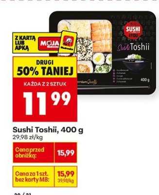 Sushi Toshii, 400 g promocja w Biedronka