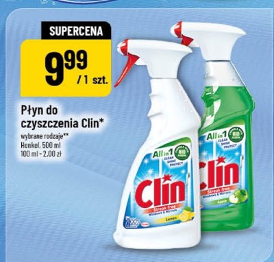 Płyn do czyszczenia Clin promocja w POLOmarket