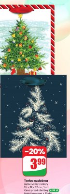 Torba ozdobna 26x32x12 cm, różne wzory i kolory promocja w Dino