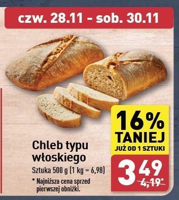 Chleb typu włoskiego promocja