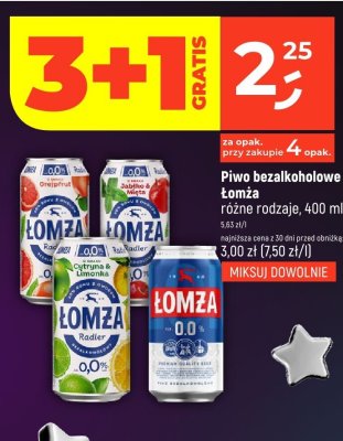 Piwo bezalkoholowe Łomża różne rodzaje promocja w Dealz