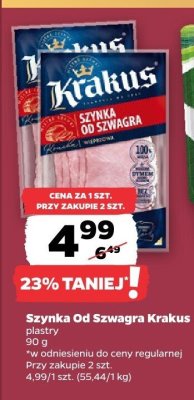 Szynka Od Szwagra Krakus plastry promocja w Netto