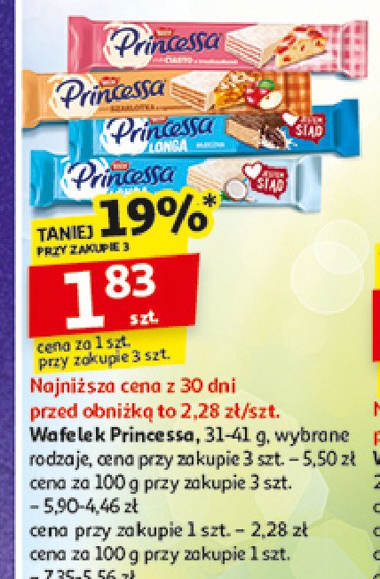 Wafelek kokosowy Princessa longa promocja w Auchan