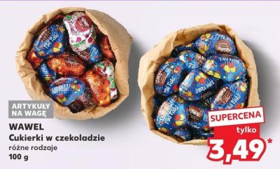 Cukierki w czekoladzie różne rodzaje Wawel promocja w Kaufland