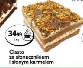 Ciasto ze s艂onecznikiem i s艂onym karmelem Cukiernia e.leclerc promocja