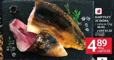 Karp filet ze skórą promocja w Selgros