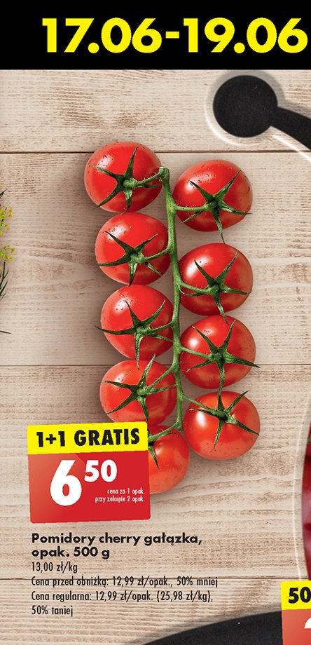 Pomidory cherry na gronie promocja