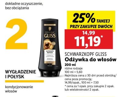 Od偶ywka do w艂os贸w Gliss kur promocja