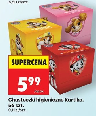 Chusteczki higieniczne, 56 szt. promocja w Biedronka