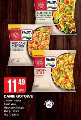 Danie gotowe Chicken Paella, Asian Wok, Mexican Chicken Frosta promocja w Chorten