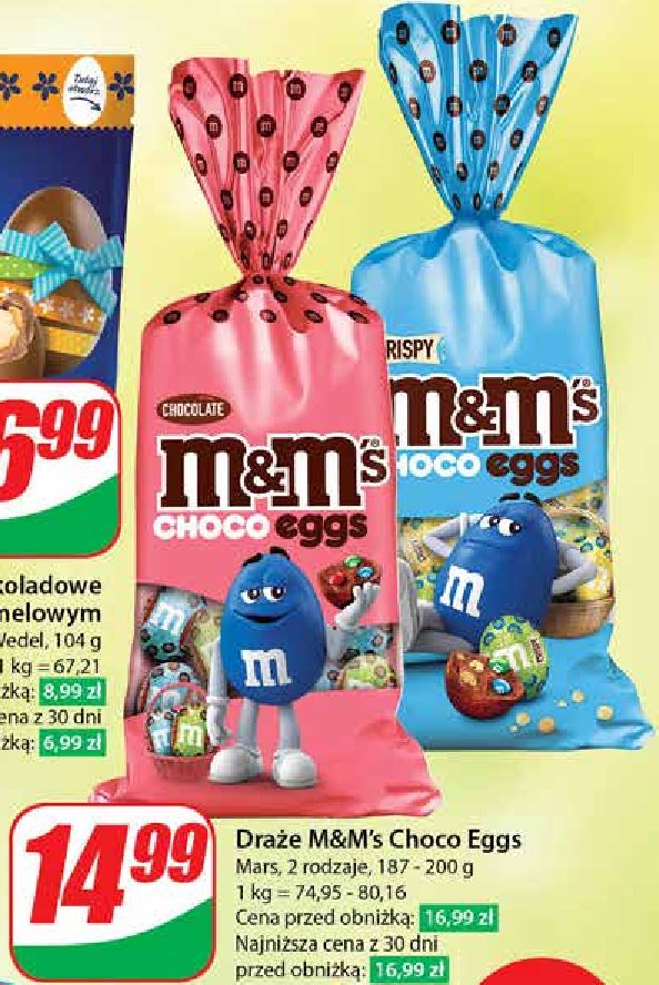 Jajeczka czekoladowe M&m's promocja