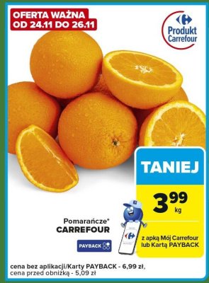 Pomarańcze CARREFOUR promocja w Carrefour Express