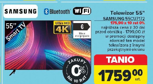 Telewizor 55" 55cu7172 Samsung promocja