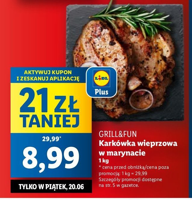 Karkówka wieprzowa w marynacie Grill and fun promocja