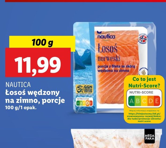 Łosoś atlantycki plastry Nautica schwartz promocja w Lidl