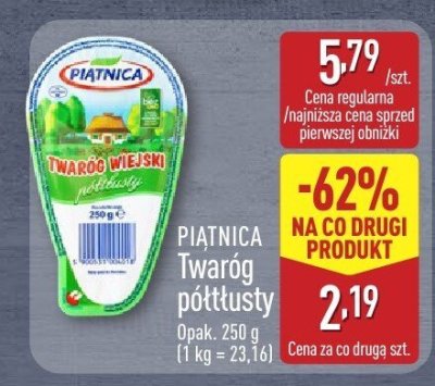 Twaróg półtłusty promocja w Aldi