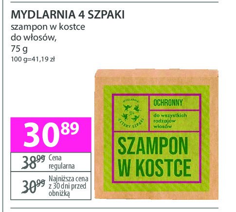 Szampon w kostce ochronny MYDLARNIA CZTERY SZPAKI promocja