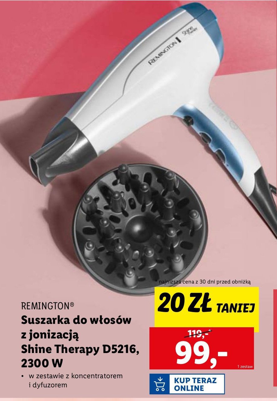 Suszarka d5216 Remington promocja w Lidl