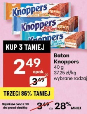 Baton Knoppers promocja w Delikatesy Centrum