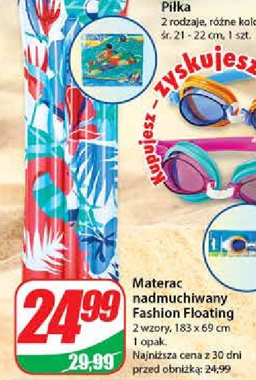 Materac nadmuchiwany fashion floating 183 x 69 cm promocja