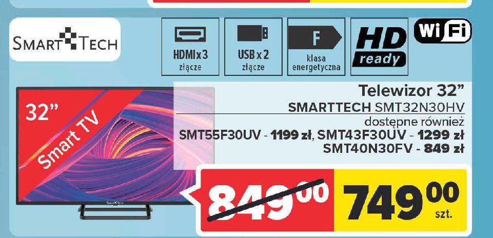 Telewizor 40" smt40n30fv Smarttech promocja