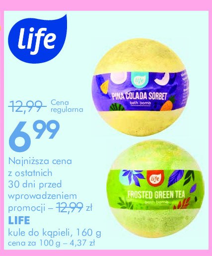 Kula do kąpieli pina colada sorbet Life (super-pharm) promocja w Super-Pharm