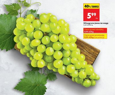 Winogrono jasne promocja w Biedronka