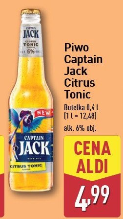 Piwo Captain jack citrus tonic promocja