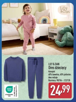 Dres dziecięcy LILY & DAN Komplet 60% bawełna, 40% poliester; dwa rodzaje Rozmiary: 98/104 - 122/128 promocja w Aldi