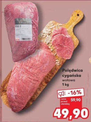 Polędwica cygańska wołowa 1 kg promocja w Kaufland