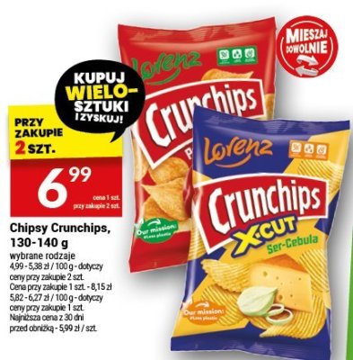 Chipsy Crunchips 130-140 g promocja w Twój Market