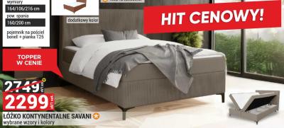 Łóżko kontynentalne SAVANI wybrane wzory i kolory promocja w Merkury Market