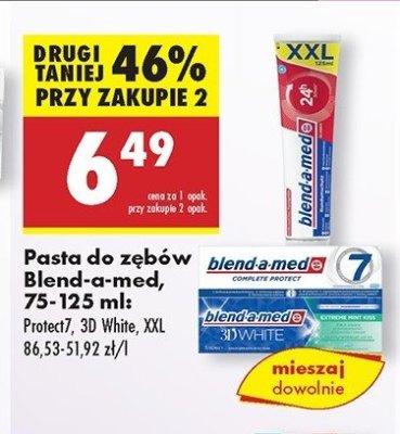 Pasta do zębów extreme mint kiss Blend-a-med 3d white promocja