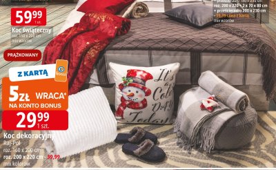 Koc dekoracyjny promocja w Leclerc