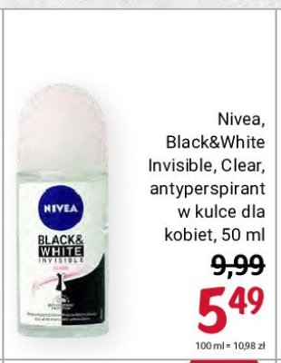 Antyperspirant clear Nivea invisible black & white promocja