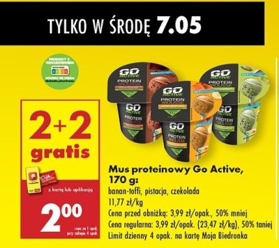 Mus czekoladowy Go active promocja
