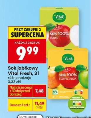 Sok jabłkowy, 3 l promocja w Biedronka