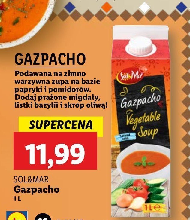 Chłodnik gazpacho Sol&mar promocja w Lidl