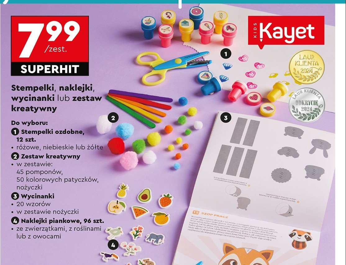 Naklejki piankowe Kayet promocja w Biedronka