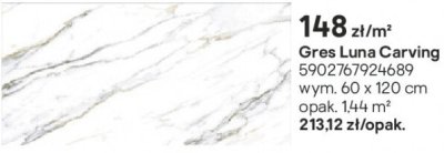 Płytki Gres Luna Carving promocja w Castorama