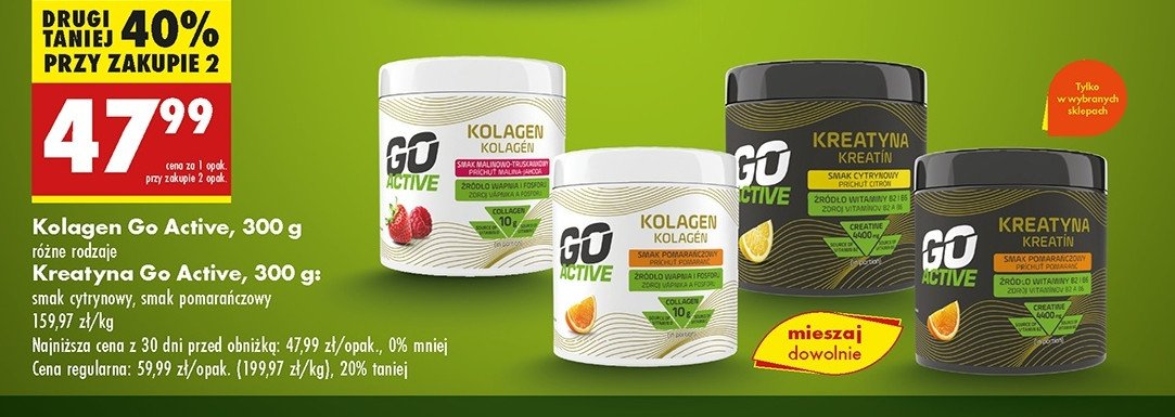 Kreatyna smak pomara艅czowy Go active promocja